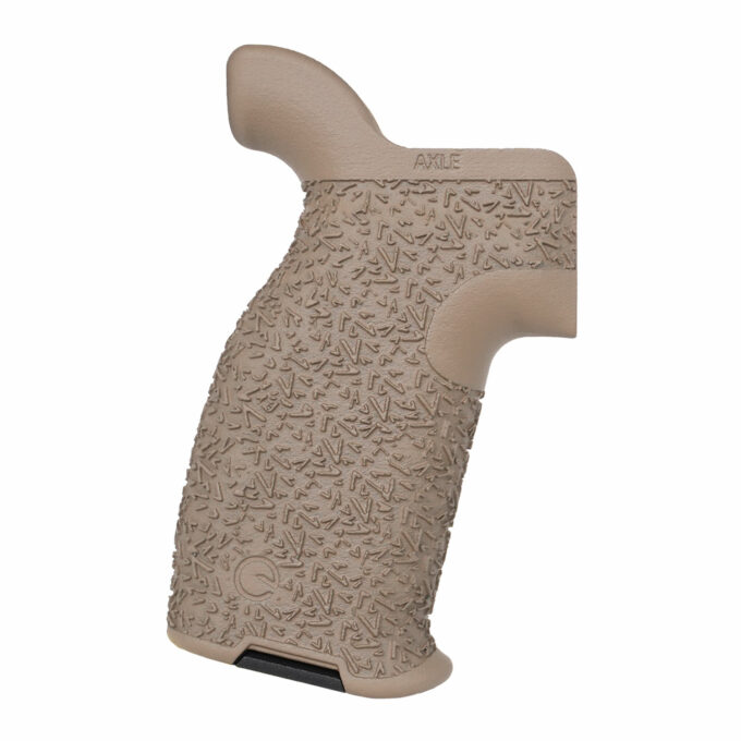 Axle Grip for AR-15, Compact Size, Aggressive Texture - FDE