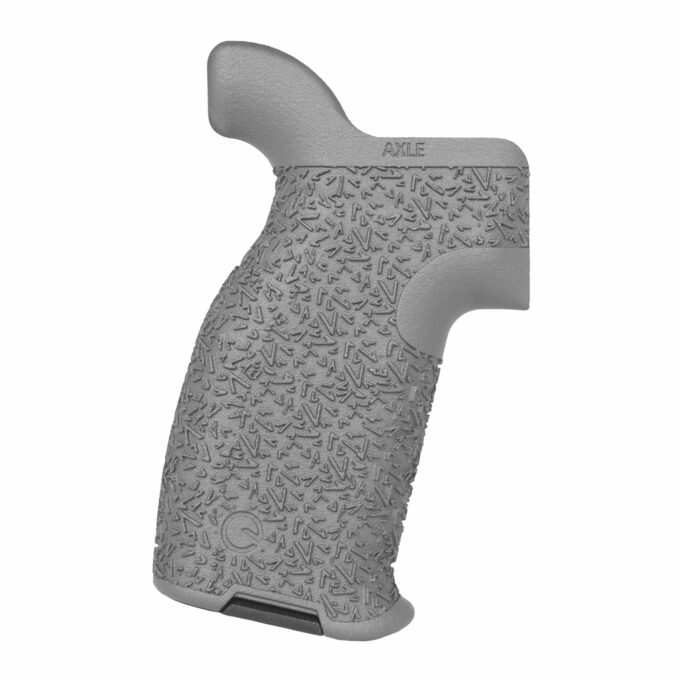 Axle Grip for AR-15, Compact Size, Aggressive Texture - GRY